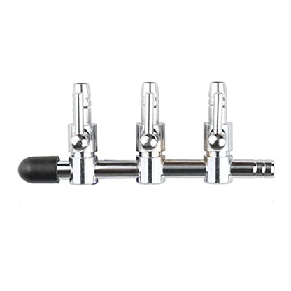 Aquarium Fish Tank Air Flow Control Lever Pump 3 Way Inline Manifold Air Flow Pump Tubing Splitter Lever Control Valve 4-Pack