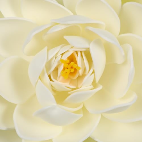 Healifty Artificial Floating Foam Lotus, Simulation Water Plants Ornament Lily Pad for Patio Pond Pool Aquarium Decor 6pcs
