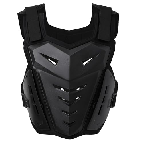 Motorcycle Armor Body Guard Vest, Street Bike Riding Off-Road Racing Cycling Skiing Motocross Adult Chest Protector - color: Black