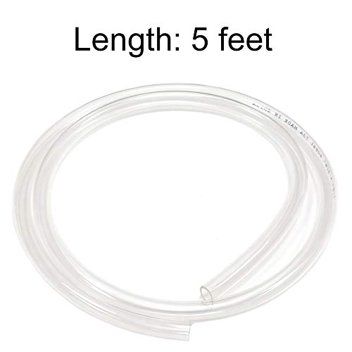 5ft x 1" Dia Clear Vinyl Tubing, Flexible Hybrid PVC Tubing Hose, Lightweight Plastic Tube UV Chemical Resistant Vinyl Hose, BPA Free and Non Toxic - size: ID 1 INCH, style: 5 Feet