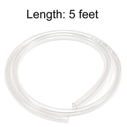 5ft x 1" Dia Clear Vinyl Tubing, Flexible Hybrid PVC Tubing Hose, Lightweight Plastic Tube UV Chemical Resistant Vinyl Hose, BPA Free and Non Toxic - size: ID 1 INCH, style: 5 Feet