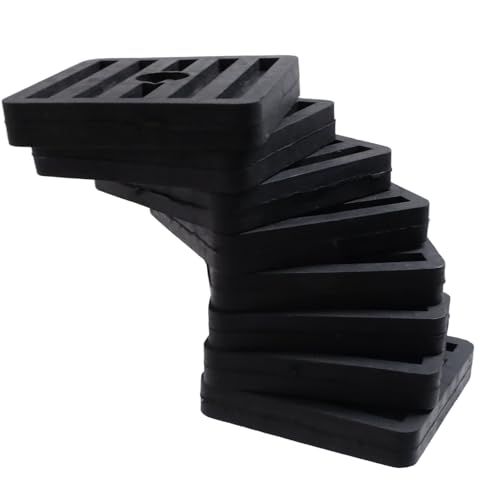 8 Pack Anti Vibration Pads Air Conditioner Rubber Vibration Isolator Square Rubber Vibration Absorber 1.77" x 1.77" x 0.31"