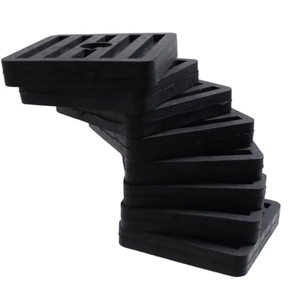 8 Pack Anti Vibration Pads Air Conditioner Rubber Vibration Isolator Square Rubber Vibration Absorber 1.77" x 1.77" x 0.31"