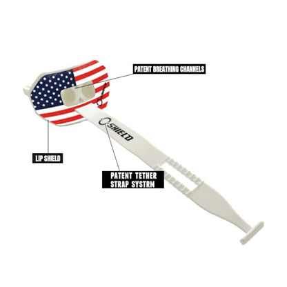 O Shield Vortex Graphic Football Mouth Guard, American Flag - color: American Flag