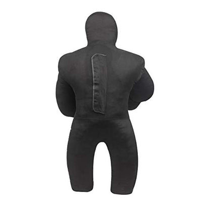 DALLX Kids Grappling Dummy for Fitness Training Practice Wrestling Judo Karate MMA Punching Dummy for Kids Jiu-Jitsu - UNFILLED - color: Black