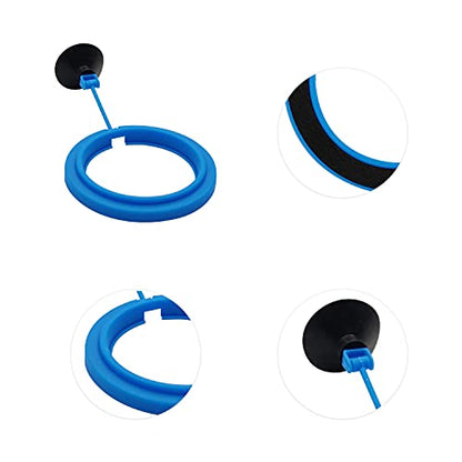 Fish Feeding Ring Floating Food Feeder Circle with Suction Cup Easy to Install Aquarium (Round) - color: Round