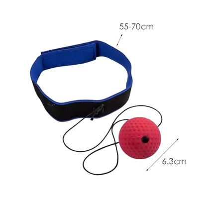Boxing Reflex Ball Exercise Set Adjustable Headband Punch Training Game Ball on String Reaction Speed Suitable for Kids Adults Home Gym Workout, Blue Black