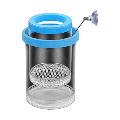 Floating Fish Breeding Box Net Design Safe Fish Habitat Isolation Tanks for Fry Shrimp Easy Setups Compacts - color: Blue, size: S