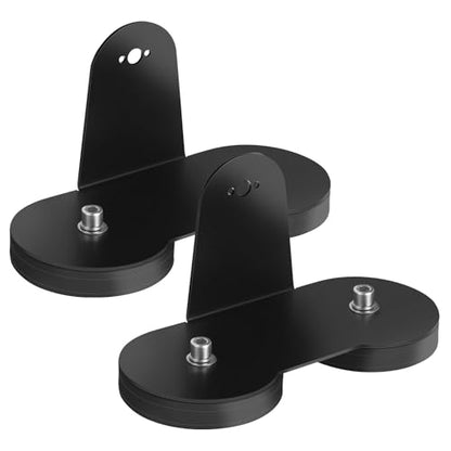 Magnetic Light Bar Mounting Brackets, AKD Part 2PCS Powerful LED Light Magnetic Base Sucker Holder Universal Side-Mounted Brackets Kit for Straight Curved Light Bar on Hood Roof - color: Black Magnetic Big