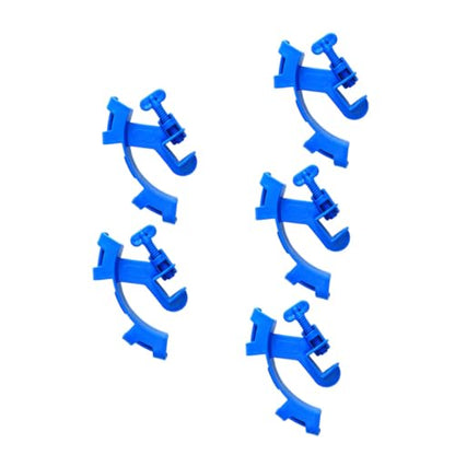 Generic Aquarium Accessories 5pcs Water Tube Clamp Hose Holder for Fish Tank Blue 18mm Glass Clamp Easy to Install