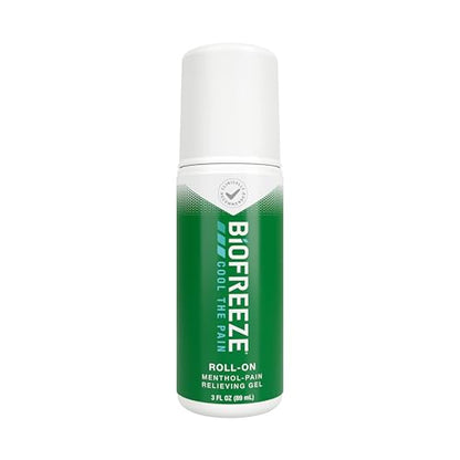Biofreeze Pain Relief Roll On, Cooling Menthol Relief, 3 FL OZ - size: 3 Fl Oz (Pack of 1), style: Green