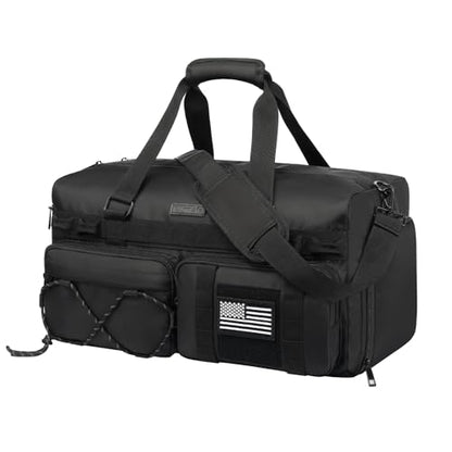 Gym Bag Water-Resistant Sports Duffel,Portable Lightweight Gym Bag,Sports Duffel Bags for Women&Men for Camp, Fitness, and Short Tours, Dance - The Red Flag area allows for DIY