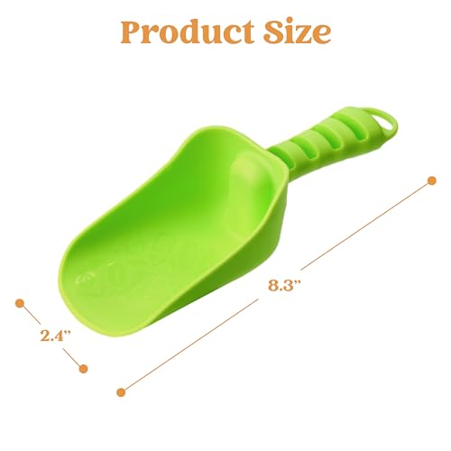 Sloosh Beach Sand Shovels for Kids - 4 Packs Shovels Colorful Scoops Travel Sand Toys for Toddlers Kids Outdoor Digging Play, Heavy Duty Plastic Garden Planting Shovels Spades Sets Sandbox Toys