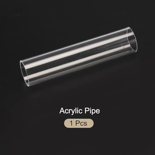 6" Clear Plastic Rigid Pipe 31mm ID x 35mm OD (1 1/4" ID x 1 3/8" OD) Acrylic Round Tubing, [for Plumbing, Hydraulics, Aquarium] - size: 1 1/4" x 1 3/8"