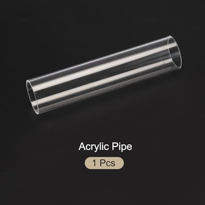 6" Clear Plastic Rigid Pipe 31mm ID x 35mm OD (1 1/4" ID x 1 3/8" OD) Acrylic Round Tubing, [for Plumbing, Hydraulics, Aquarium] - size: 1 1/4" x 1 3/8"