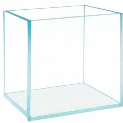 Cube Rimless Frameless Extra Clear All Glass Aquarium, Low Iron Glass Tank, 5mm Glass, White Leveling Mat Included, w/Lids Options - size: 2 GAL 7.8x7.8x7.8 in