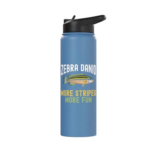 Zebra Daino Fish Lover Freshwater Aquarium Fish Stainless Steel Insulated Water Bottle