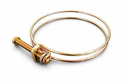 Double Wire Band Style 1 3/8” – 1 5/8” (37-42 mm) diameter x 1/2” wide, Adjustable Screw-Style, Hose Clamps, Hex/Phillips Head Screw, Includes 4 Clamps, by Tech Team