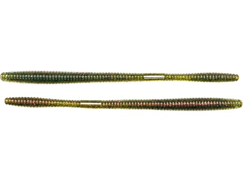 4.5" Straight Tail Worm-Green/Red