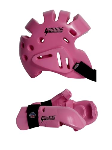 Proforce Lightning Martial Arts Protective Sparring Gear Bundle - Headgear/Gloves - color: Pink, size: Child Large