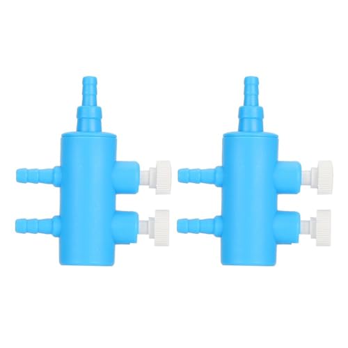 2Pcs 4mm Adapter Connector Plastic Distributor Aquarium Air Pump Splitter for Fish Tank Oxygen Tubing(2 Way) - style: 2 Way