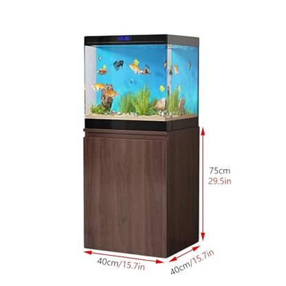 Aquarium Stand, Fish Tank Base with Shelves, Reptile Tank Stand, Height 75cm/29.5in, Two-Tiered, Storage Rack, Suitable for Living Room or Office(40x40cm/15.7x15.7in)
