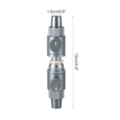 DONGKER Aquarium Double Tap Connector,Aluminum Alloy Quick Release Double Tap Valve with Water Flow Control Knob for Aquarium 12mm/16mm/20mm I.D. Water Pipe - size: 12 16mm