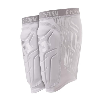 G-Form V2 Shin Guards NOCSAE, Adult - color: White/Platinum, size: Small