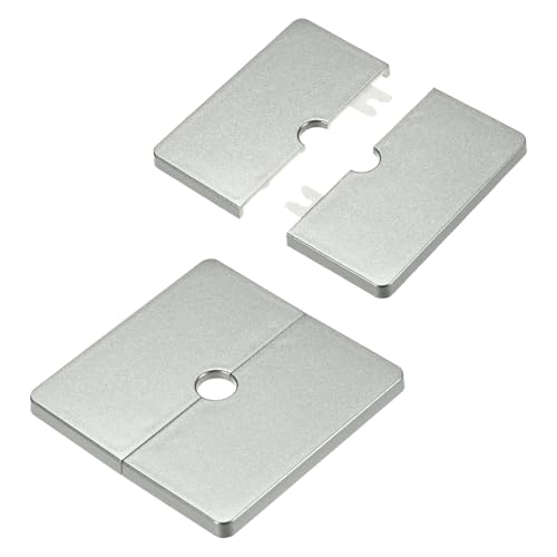 M METERXITY 2-Pack Wall Split Flange, ABS Square Self-Adhesive Escutcheon Plate Cover Buckle for 12mm/0.47in Dia Pipe Accessories/Floor/Ceiling, Plumbing Cover Plates [Gray,7mm/0.28in H] - color: Gray, size: 12 mm/0.47 in