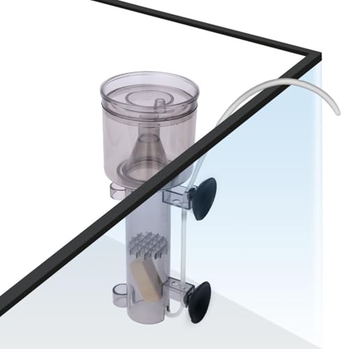 RS-4003 Protein Skimmer for Saltwater Aquariums, Compact Acrylic Design Quiet Operation for Small Tanks and Nano Fish Tanks