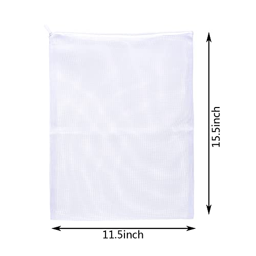 Aquarium Filter Bags Large - Reusable Fish Tank Filter Media Mesh Bags with Plastic Zipper (11.5 x 15.5 inch (6 Pack)) - size: 11.5 x 15.5 inch (6 Pack)