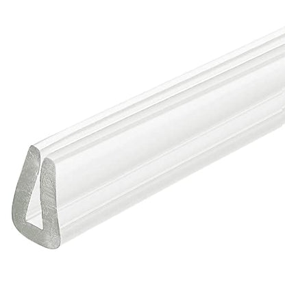 uxcell U Channel Edge Trim, 11.5ft Length Soft Rubber Guard Seal Strip Edge Protector Fit for 1-2mm Edge, (9/32" W x 5/32" H) Clear - size: 9/32"x 5/32"x 11.5ft