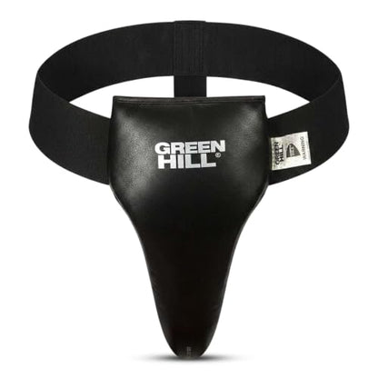 Green Hill Boxing PU Leather Groin Guard with Foam Padding - color: Black, size: X-Large