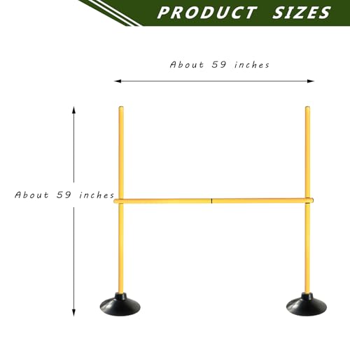 TNZMART 4.9 FT Adjustable Agility Hurdles Poles for Soccer Football Speed Training Equipment Track and Field - style: 3 groups