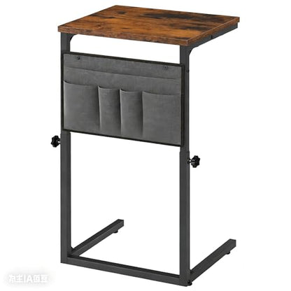 HOOBRO 10 Gallon Aquarium Stand and C Shaped End Table, 3-Tier Fish Tank Stand with Storage, Adjustable Side Table for Sofa, Couch Table That Slide Under, Storage Pockets, BF52FT01-BF77SF01