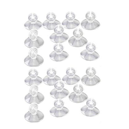 20Pcs Aquarium Suction Cup Clips Set, Fish Tank Air Line Holder, Clear Plastic for Glass Fish Supples
