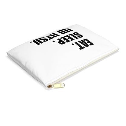 3dRose Eat Sleep Jiu Jitsu - Japanese martial art - Ju Jutsu Jujutsu jujitsu Accessory Pouch Small - size: Small