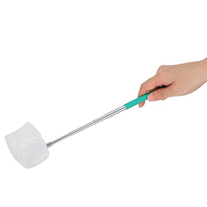 Pssopp Small Aquarium Fish Net Telescopic Pole Fish Shrimp Catch Nets Skimming Net with Extendable Long Handle for Fish Fry Crystal Shrimp(Green )