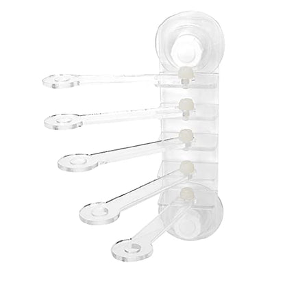 Acrylic Transparent Five Claw Life Tree Frag Rack Base, SPS Holder with 5 - Hole Design, 180 - Degree Adjustable Arms and Strong Suction Cup for Reef Aquarium