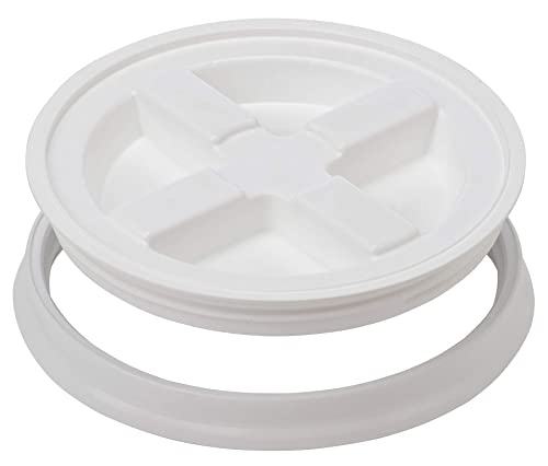 3.5 Gallon Food Grade BPA Free Made in USA containers Bucket Pail with Air-Tight screw on Lid (Pack of 3)