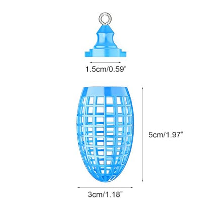 10Pcs Fishing Bait Cage, Sea Fishing Feeder with Locking Swivel, Large Capacity Groundbait Holder for Shrimp Pellet, Quick Release - size: Small