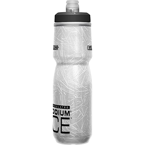CamelBak Podium Ice Water Bottle 21oz, Black | Maximum Cold Retention for Hot Rides, Effortless Squeeze Hydration, Secure Fit in Bike Cages, Clean Taste, Every Sip