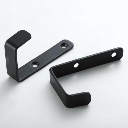 Heavy Duty Hooks, Stainless Steel Hooks for Hanging, Wall Mount Hook, Coat Hook, Wall Hooks Towel Hook Garage Holder Screw Hanger, Utility Hooks, Black (4 Pack) - color: Black 4