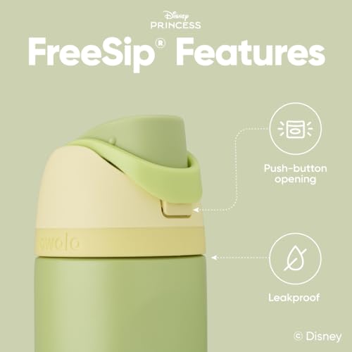 Owala Princess FreeSip Stainless Steel Water Bottle 24 oz Tiana - color: Tiana, size: 24 Ounces