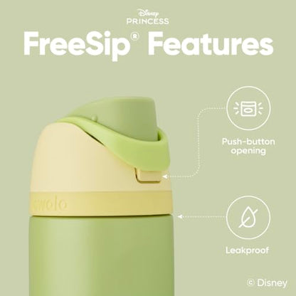 Owala Princess FreeSip Stainless Steel Water Bottle 24 oz Tiana - color: Tiana, size: 24 Ounces