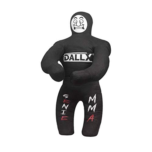 DALLX Kids Grappling Dummy for Fitness Training Practice Wrestling Judo Karate MMA Punching Dummy for Kids Jiu-Jitsu - UNFILLED - color: Black