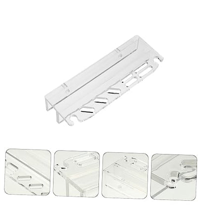COLLBATH Fish Tank Tool Organizer Stand Acrylic Scissors and Tweezers Storage Rack for Aquarium Maintenance Compact Design Multiple for Water Plant Tools
