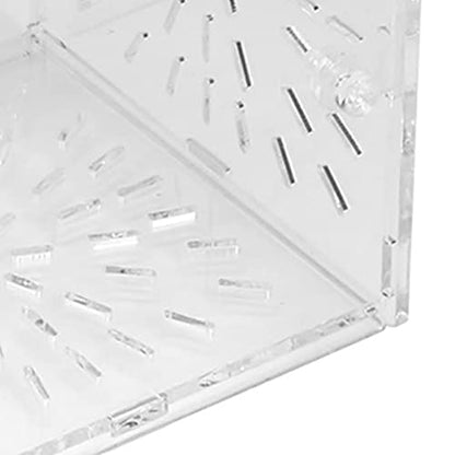 Acrylic Transparent Fish Tank, Breeding Isolation Box Aquarium Hatchery Incubator Holder with Screw Reinforcement, Convenient Use Comes with Isolation Board for Fish Breeding