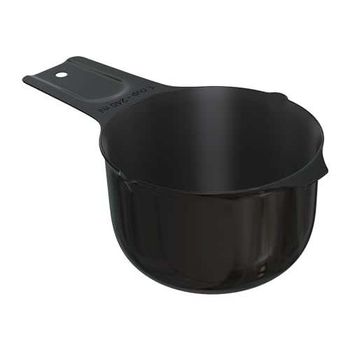 Color Up 1 Cup Measuring Cup (240 ml) – Premium Black Stainless Steel, Accurate for Wet & Dry Ingredients, Embossed Markings, Easy-Pour Spouts, Dishwasher-Safe, Kitchen Essential - size: 1 Cup (240 ml) Black