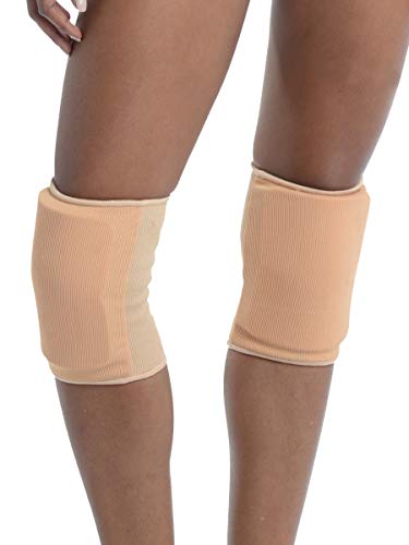 Danz N Motion Cheerleading and Dance Knee Pads - Shock Absorbing Knee Protection - color: Tan, size: Medium